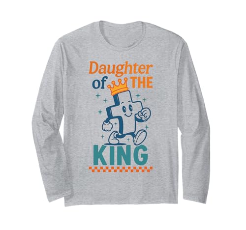 Königstochter, Krone, christlicher Glaube, Damen, Retro Langarmshirt Königstochter, Krone, christlicher Glaube, Damen, Retro Langarmshirt von Modern Subtle Christian Faith Shirts