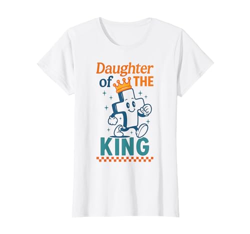 Königstochter, Krone, christlicher Glaube, Damen, Retro T-Shirt von Modern Subtle Christian Faith Shirts