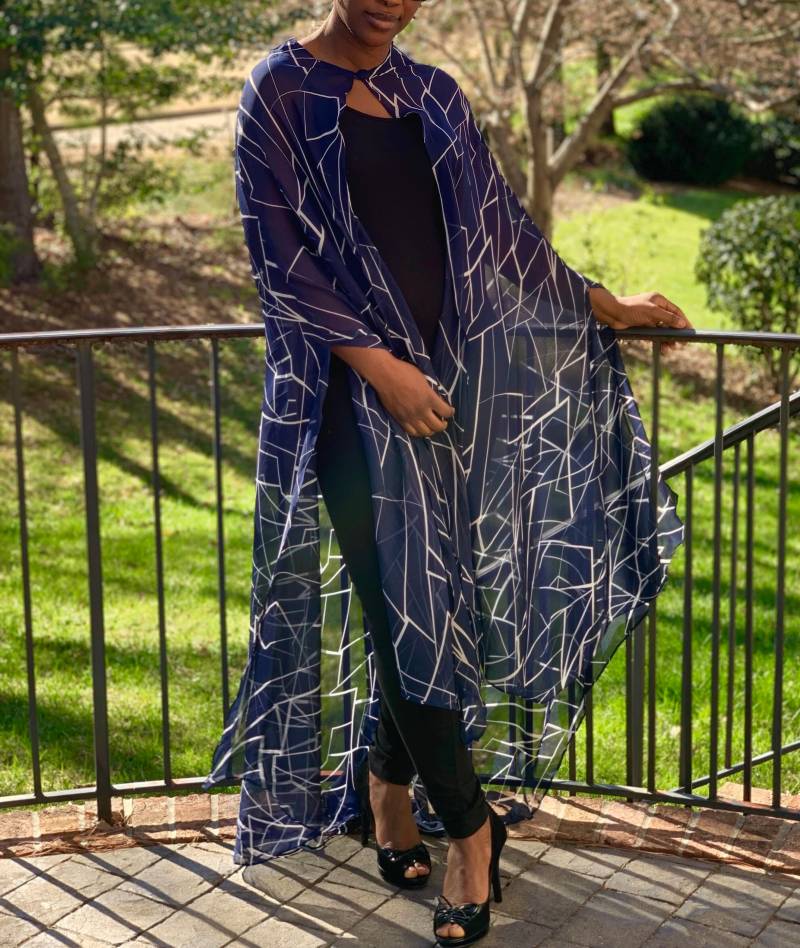 Chiffon Schlitz Cape Top von ModernAfrica