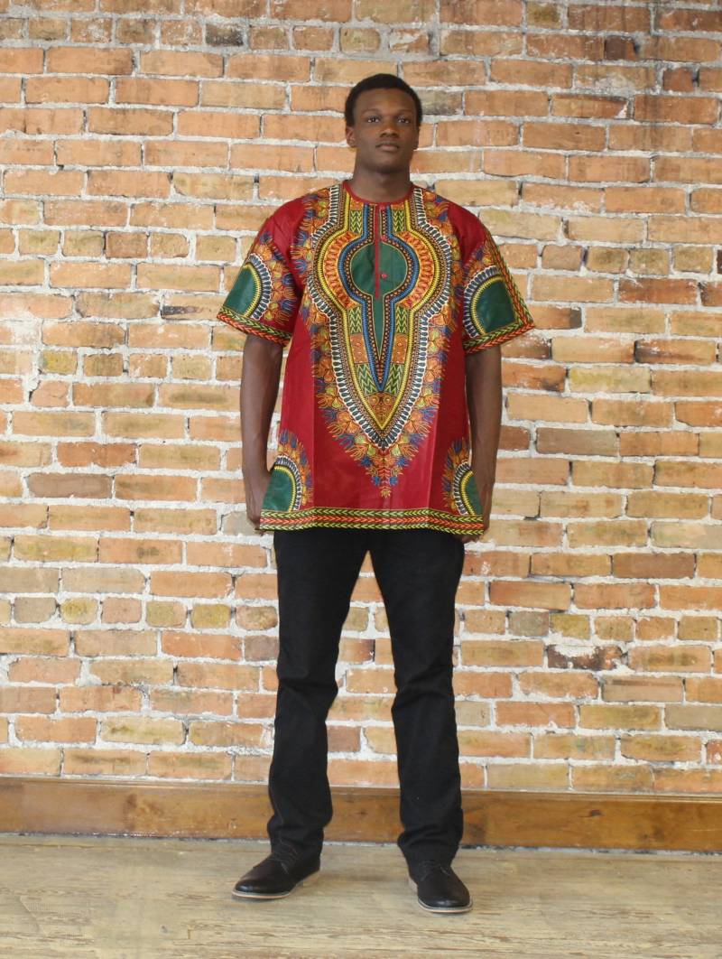 Rotes Dashiki Shirt von ModernAfrica