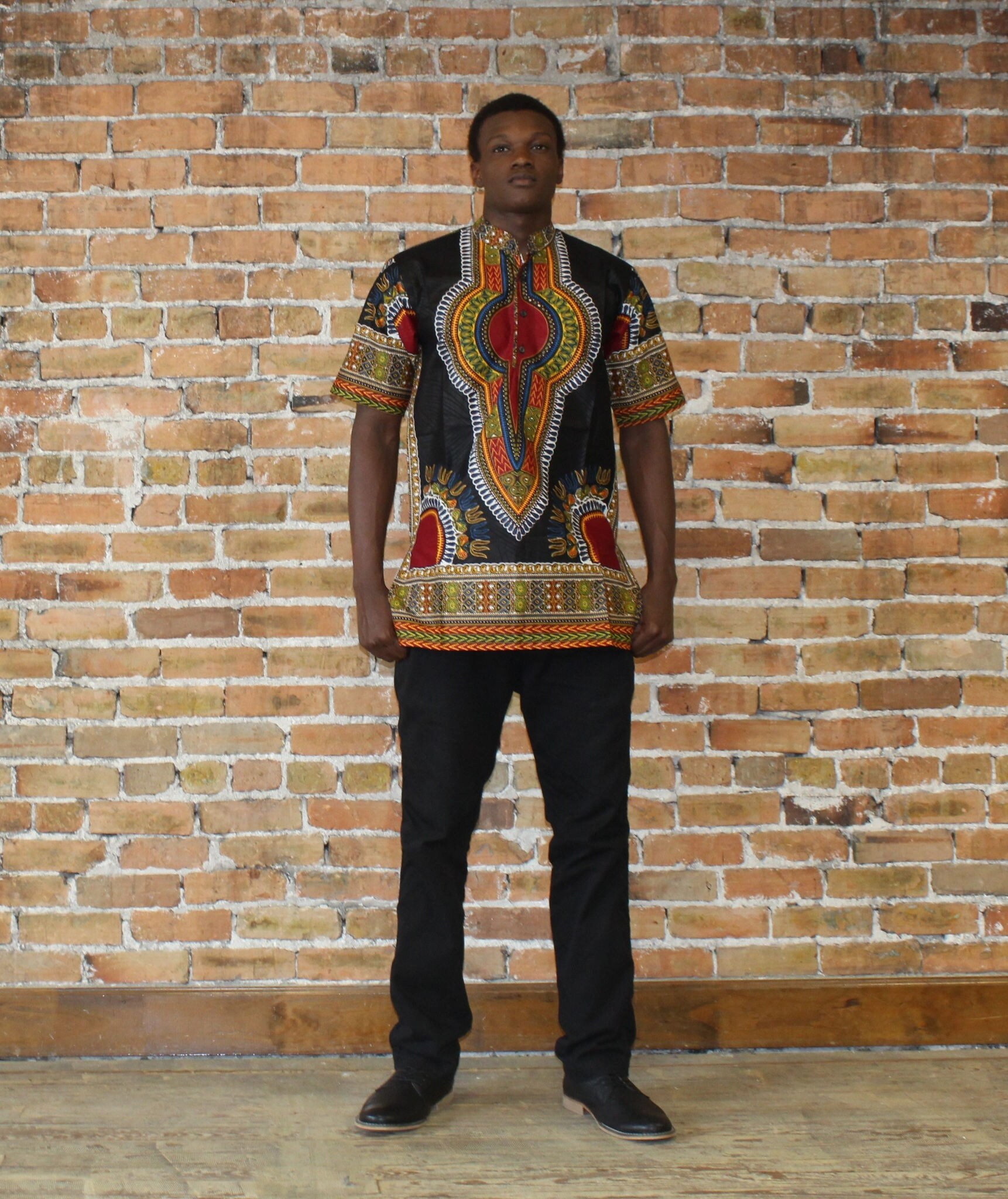 Schwarzes Dashiki Shirt von ModernAfrica
