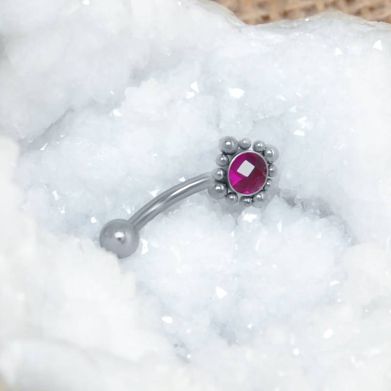 Augenbrauen Ring - Chirurgenstahl 316L Barbell Turm Piercing Mit Rubin Stein Von Außen Aufgefädelter Knorpel Ohrring Augenbrauen Ring - Chirurgenstahl 316L Barbell Turm Piercing Mit Rubin Stein Von Außen Aufgefädelter Knorpel Ohrring von ModernJewelBoutique