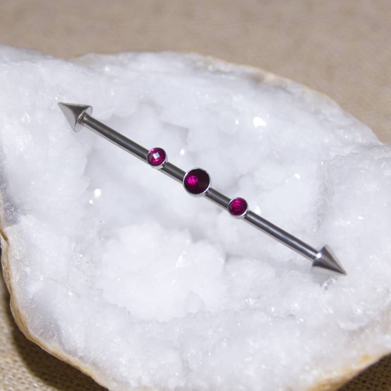 Chirurgenstahl Industrie Schmuck, Barbell, Ohrring, Scaffold Piercing, 14G Stahl Bar Piercing von ModernJewelBoutique