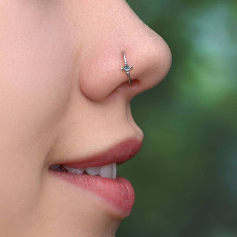 Chirurgenstahl Nasenring Hoop - Nasenpiercing Nasenschmuck Cz Nostril Ring Seamless Nose Piercing Chirurgenstahl Nasenring Hoop - Nasenpiercing Nasenschmuck Cz Nostril Ring Seamless Nose Piercing von ModernJewelBoutique