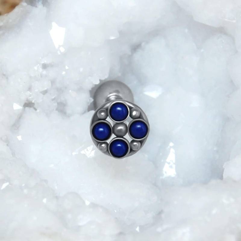 Chirurgenstahl Zunge Barbell - Zungenpiercing Lapis Lazuli Zungenschmuck Zungen Ohrring Mit Außengefädelter Schmuck Chirurgenstahl Zunge Barbell - Zungenpiercing Lapis Lazuli Zungenschmuck Zungen Ohrring Mit Außengefädelter Schmuck von ModernJewelBoutique