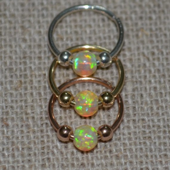 Gold-Nasenring-Reifen - Nasenstecker 3 Mm Opal-Tragus-Ohrring Knorpel-Reifen-Ohrring Daith-Ohrring 20 G Rook Conch-Piercing Gold-Nasenring-Reifen - Nasenstecker 3 Mm Opal-Tragus-Ohrring Knorpel-Reifen-Ohrring Daith-Ohrring 20 G Rook Conch-Piercing von ModernJewelBoutique
