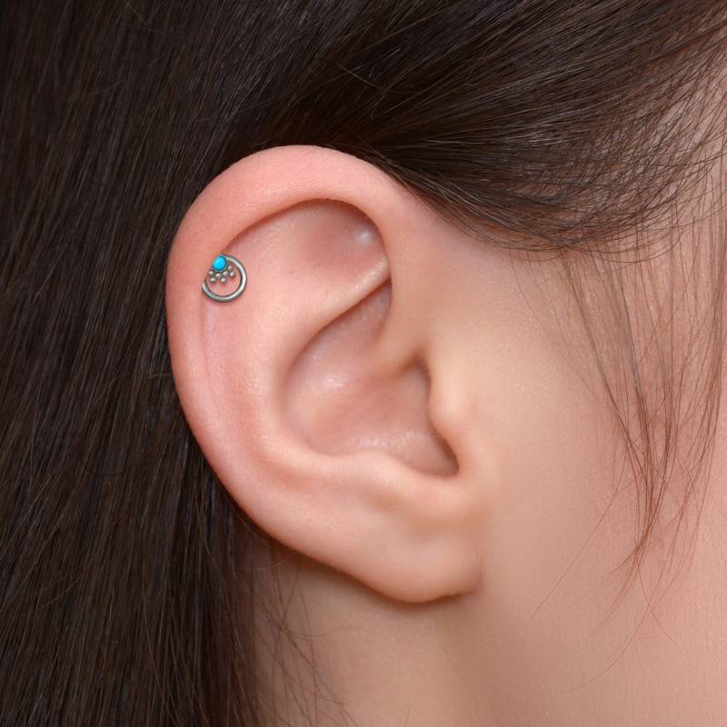 Helix Ohrring - Labret Mit Innengewinde Für Tragus Piercing Knorpelschmuck Chirurgenstahl Conch Stud Türkis Body Helix Ohrring - Labret Mit Innengewinde Für Tragus Piercing Knorpelschmuck Chirurgenstahl Conch Stud Türkis Body von ModernJewelBoutique