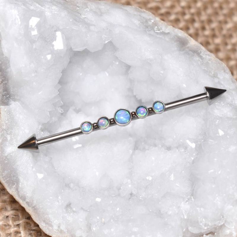 Industrial Barbell, Industrie-Piercing, Oberohrring, Gerüstschmuck, 14G Knorpelpiercing Aus Chirurgenstahl von ModernJewelBoutique