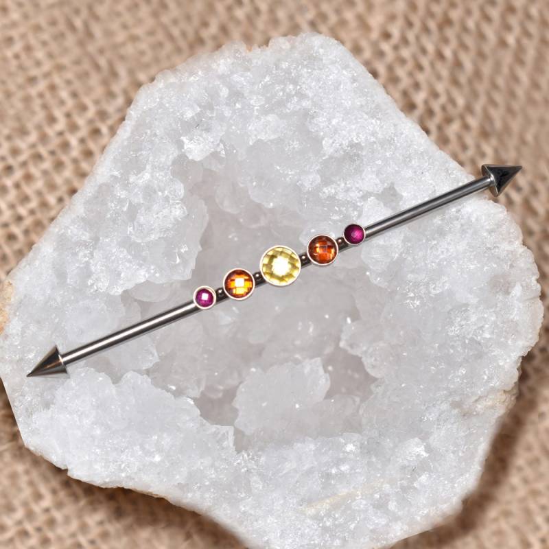 Industrial Barbell, Industrie-Piercing, Oberohrring, Gerüstschmuck, 14G Knorpelpiercing Aus Chirurgenstahl von ModernJewelBoutique
