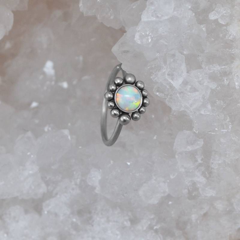 Nasen Hoop - Ohrring Aus Chirurgenstahl 316L Nostril Piercing Opal Schmuck Body Nasen Hoop - Ohrring Aus Chirurgenstahl 316L Nostril Piercing Opal Schmuck Body von ModernJewelBoutique