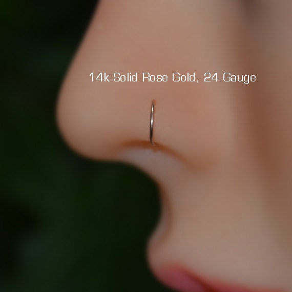 Nasenring-Ohrstecker - Nasenring Nasenpiercing Aus Massivem Gold Helix-Ring Rook-Piercing-Schmuck Septum 24 G Tragus-Hoop Knorpel-Piercing Nasenring-Ohrstecker - Nasenring Nasenpiercing Aus Massivem Gold Helix-Ring Rook-Piercing-Schmuck Septum 24 G Tragus-Hoop Knorpel-Piercing von ModernJewelBoutique