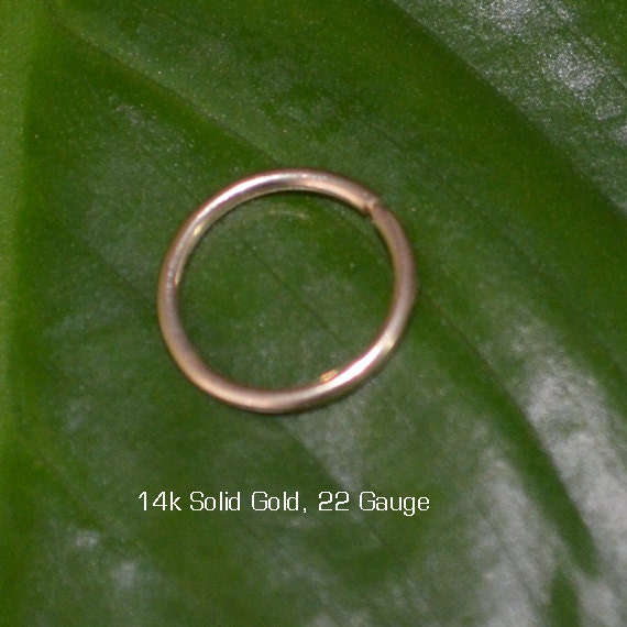 Nasenring-Reifen - Nasenring Nasenstecker Aus Massivem Gold Helix-Piercing Tragus-Schmuck Daith-Piercing Septum-Ring Nasenpiercing 22 G Nasenring-Reifen - Nasenring Nasenstecker Aus Massivem Gold Helix-Piercing Tragus-Schmuck Daith-Piercing Septum-Ring Nasenpiercing 22 G von ModernJewelBoutique