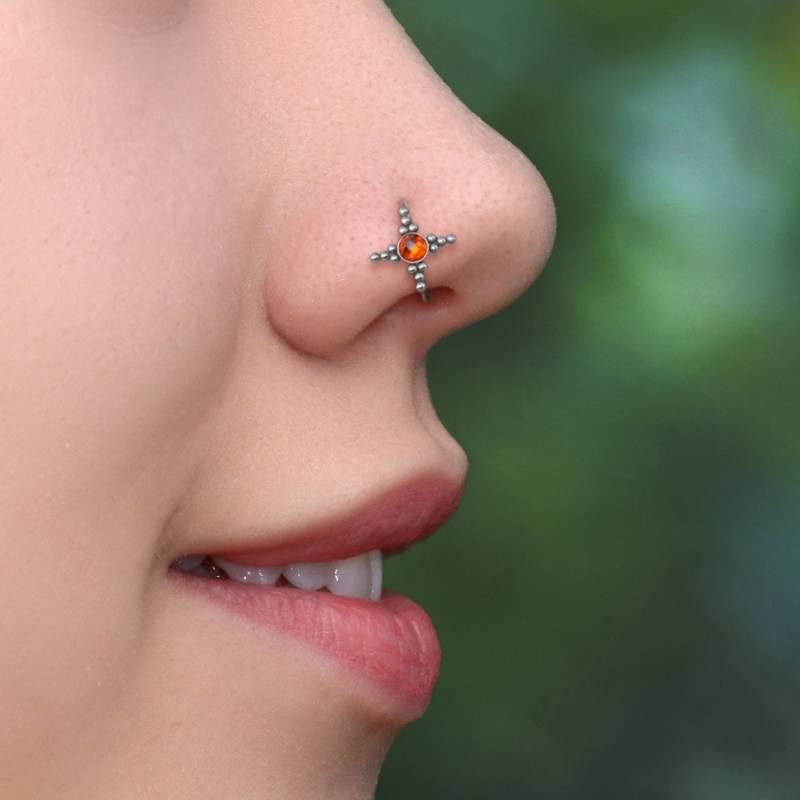 Nasenschmuck - Nasenring Hoop Aus Chirurgenstahl Nase Piercing Seamless Ring Nasenloch Mit Cz Stein Körperschmuck Nasenschmuck - Nasenring Hoop Aus Chirurgenstahl Nase Piercing Seamless Ring Nasenloch Mit Cz Stein Körperschmuck von ModernJewelBoutique