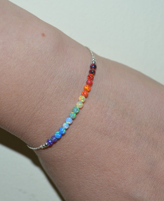 Opal Armband, Schmuck, Kugel/Perlen Silber Einfaches/Elegantes Winziges Horizontales Stabarmband Opal Armband, Schmuck, Kugel/Perlen Silber Einfaches/Elegantes Winziges Horizontales Stabarmband von ModernJewelBoutique