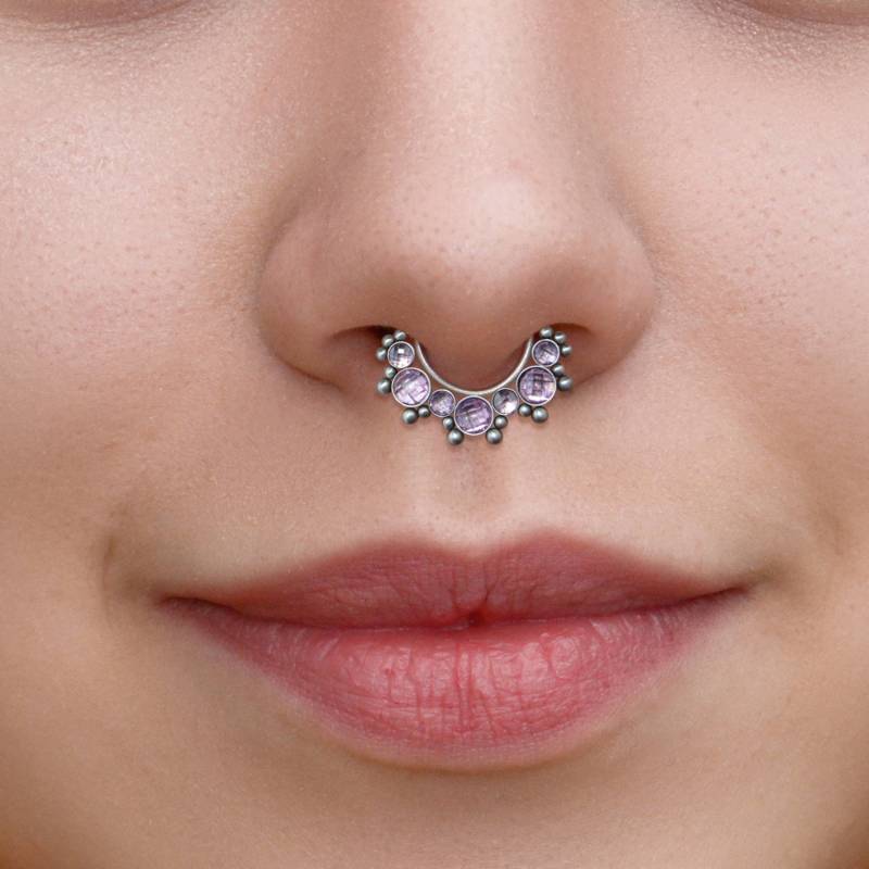 Septum Hoop - Cz Ring 16G Daith Jewelry Chirurgenstahl Piercing Schmuck Clicker Septum Hoop - Cz Ring 16G Daith Jewelry Chirurgenstahl Piercing Schmuck Clicker von ModernJewelBoutique