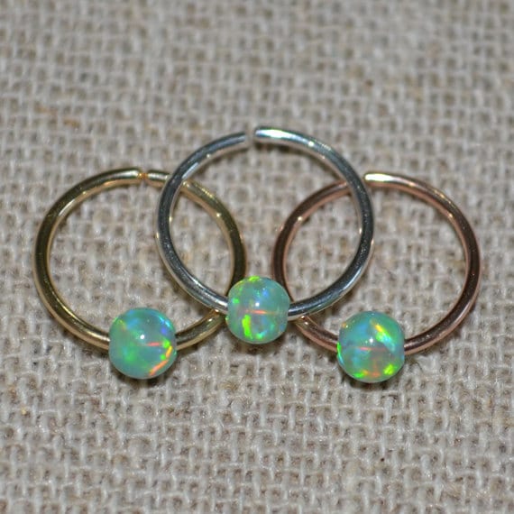 Silberner Nasenring 20G - Tragusring 3mm Opal Vorwärtshelix-Ohrring Knorpelohrring Rook-Schmuck Daith-Schmuck Conch-Ohrring Silberner Nasenring 20G - Tragusring 3mm Opal Vorwärtshelix-Ohrring Knorpelohrring Rook-Schmuck Daith-Schmuck Conch-Ohrring von ModernJewelBoutique