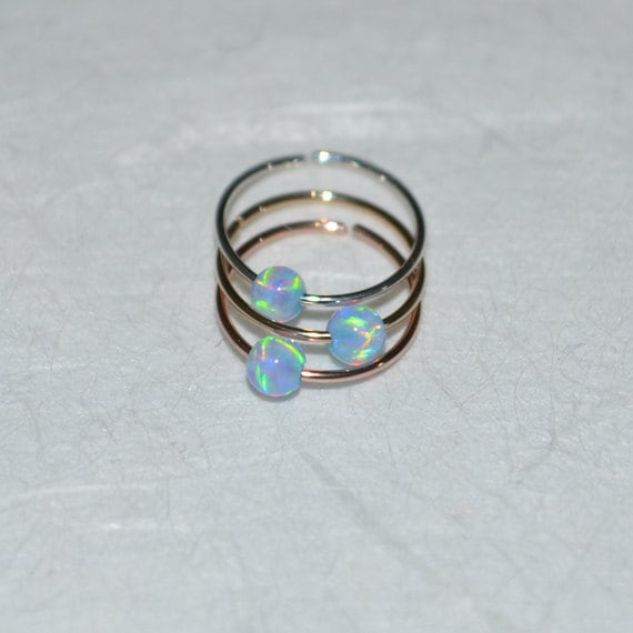 Tragus-Ohrring - Gold-Nasenring Helix-Ohrring Turm-Ohrring 2, 5 Mm Opal-Tragus-Schmuck 24 G Knorpelpiercing Nasenring Tragus-Ohrring - Gold-Nasenring Helix-Ohrring Turm-Ohrring 2, 5 Mm Opal-Tragus-Schmuck 24 G Knorpelpiercing Nasenring von ModernJewelBoutique