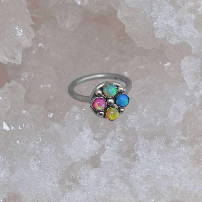 Tragus Ohrring - Knorpelohrring Aus Chirurgenstahl Helix Hoop Opal Clicker Für Turm Piercing Conch Schmuck Tragus Ohrring - Knorpelohrring Aus Chirurgenstahl Helix Hoop Opal Clicker Für Turm Piercing Conch Schmuck von ModernJewelBoutique