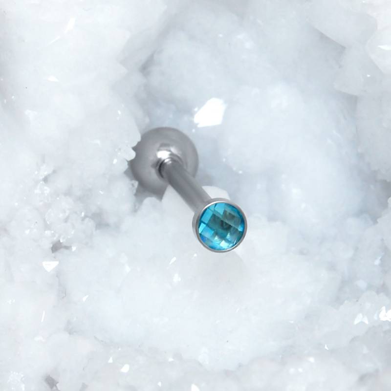 Zungen Ring Chirurgenstahl - Zunge Gerade Barbell Piercing Schmuck Mit Zirkonia Stein Zungen Ring Chirurgenstahl - Zunge Gerade Barbell Piercing Schmuck Mit Zirkonia Stein von ModernJewelBoutique