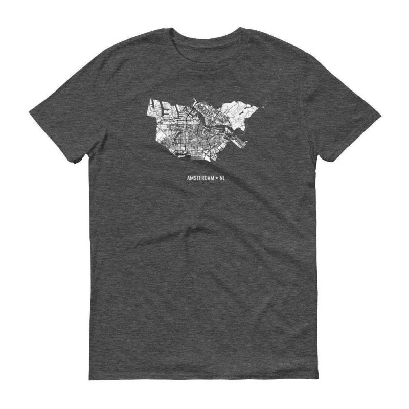 Amsterdam Map T-Shirt Niederlande Streetwear T-Shirt von ModernMapArt