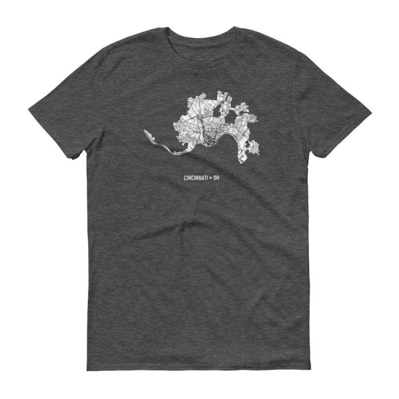 Cincinnati Map Shirt Ohio City Street T-Shirt von ModernMapArt