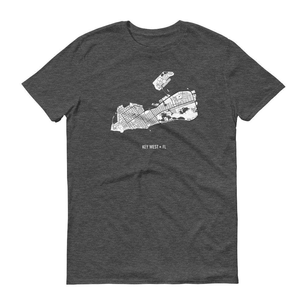 Key West Map Shirt Florida Keys T-Shirt von ModernMapArt