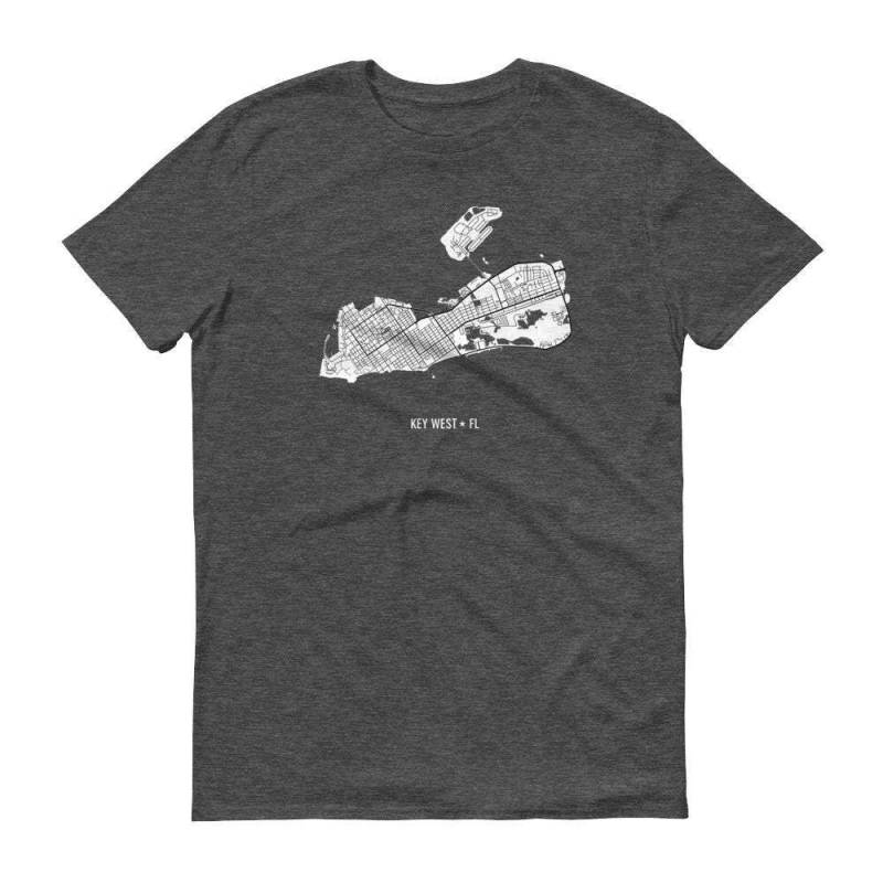 Key West Map Shirt Florida Keys T-Shirt von ModernMapArt
