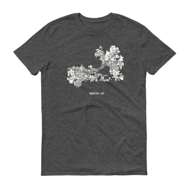 Madison Wi Map T-Shirt City Street Design von ModernMapArt