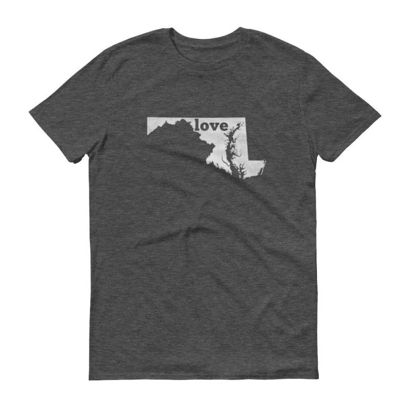 Maryland Love T-Shirt Zustand Karte Stolz T-Shirt von ModernMapArt