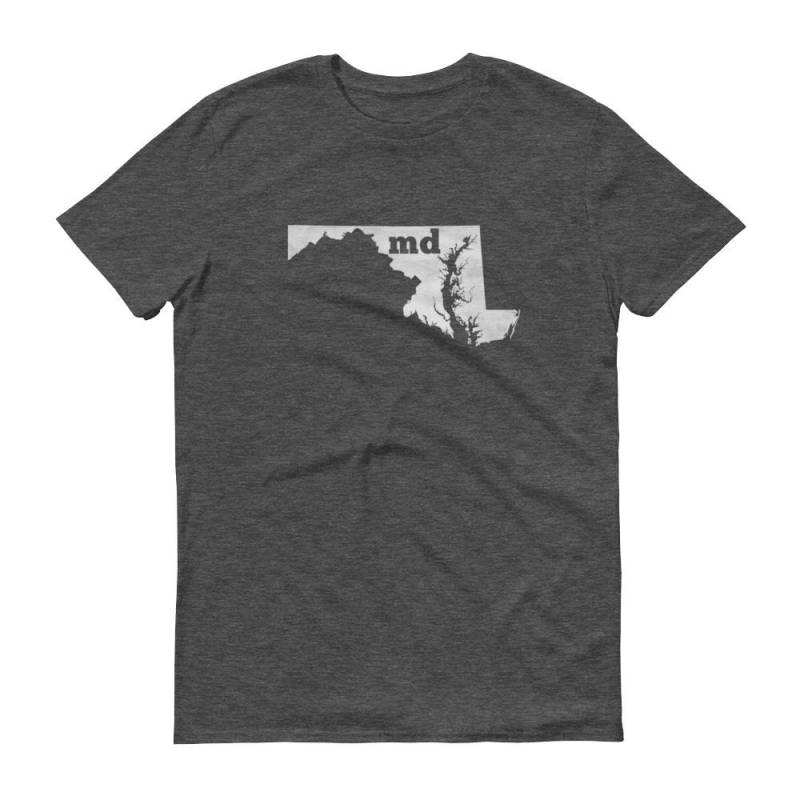 Maryland State Pride T-Shirt Md Map Outline T-Shirt von ModernMapArt