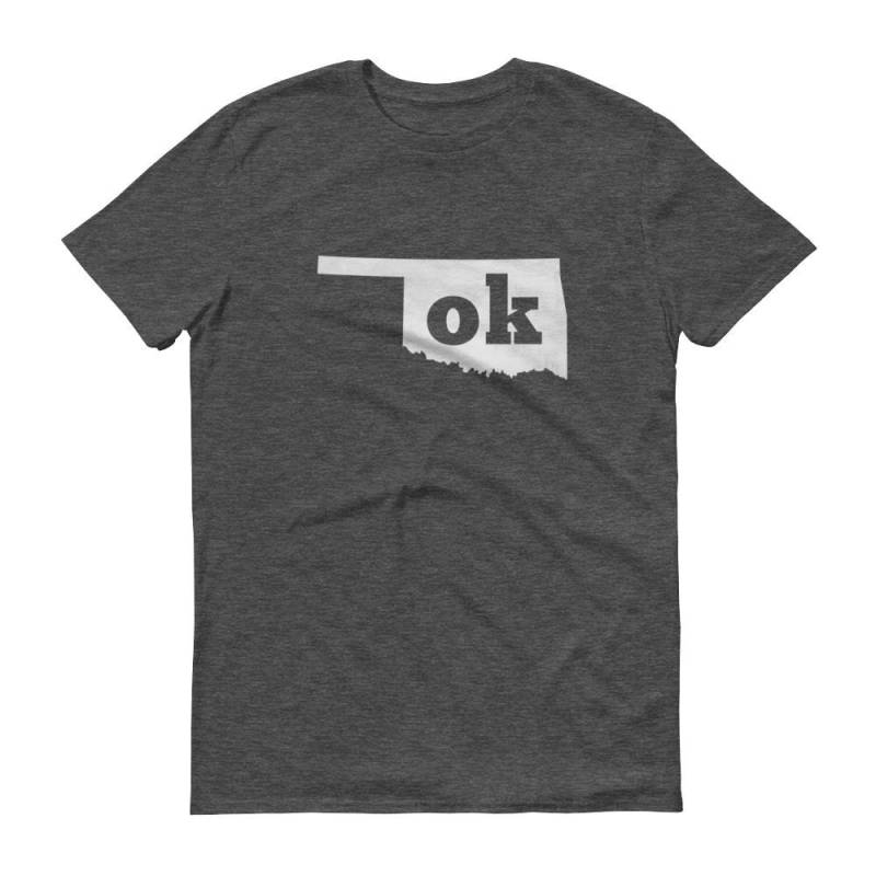 Oklahoma Map T-Shirt Ok Zustand Pride T-Shirt von ModernMapArt
