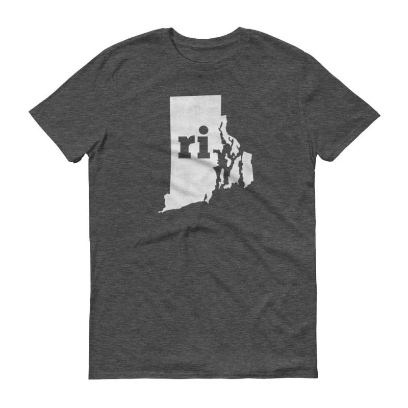 Rhode Island Map T-Shirt Ri State Pride T-Shirt von ModernMapArt