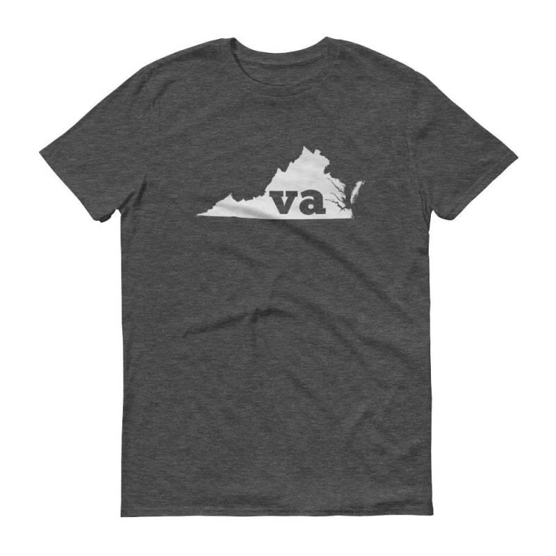 Virginia State Map T-Shirt Va Pride T-Shirt von ModernMapArt
