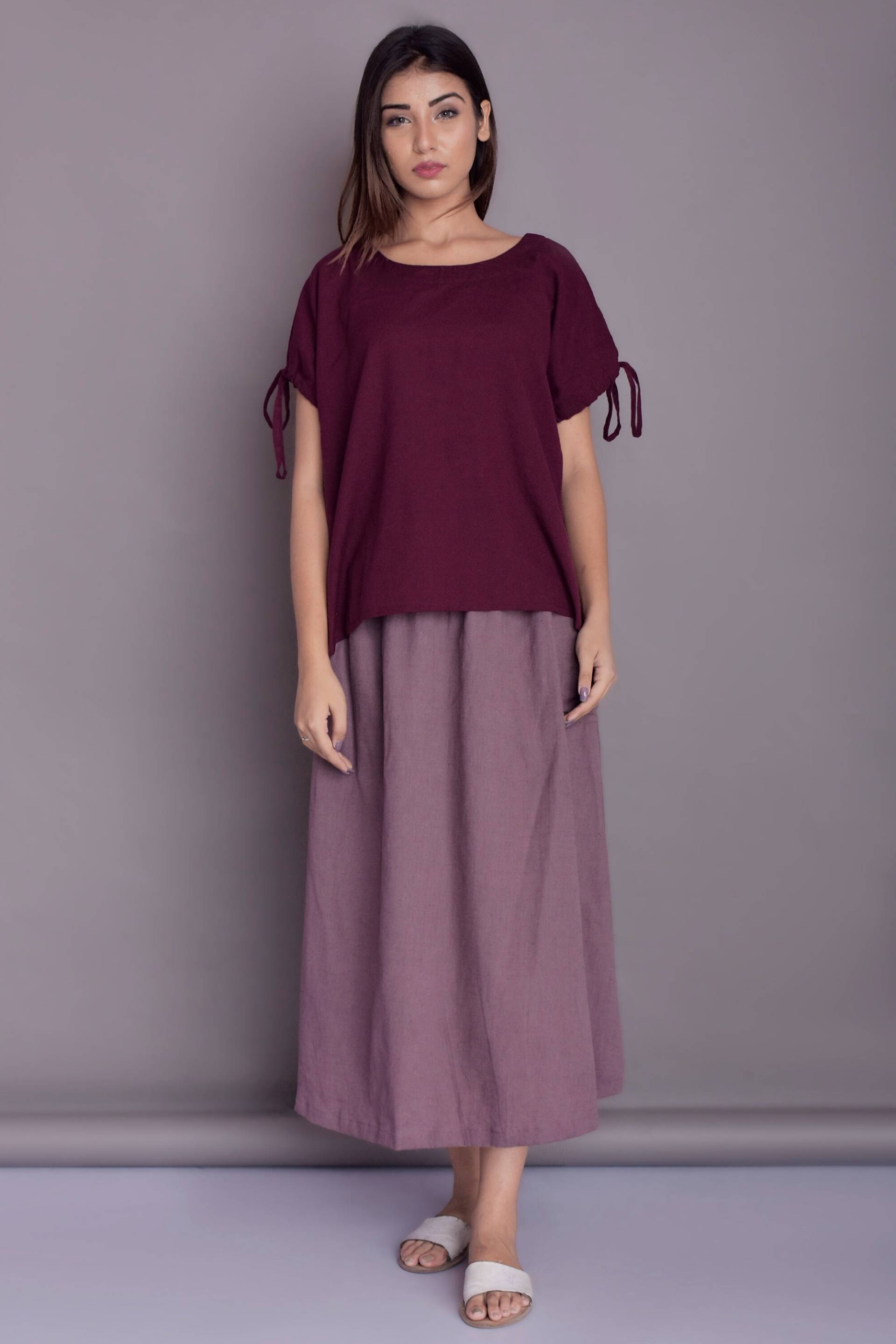 Oversized Leinen Bluse Handgemachtes Loose Fit Top von ModernMoveBoutique