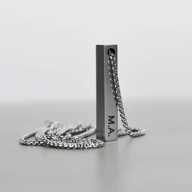 Bar Halskette - Herren Personalisierter Anhänger Namen Und Initialen Schmuck Personalisierte Unisex Von Modern Out von ModernOut