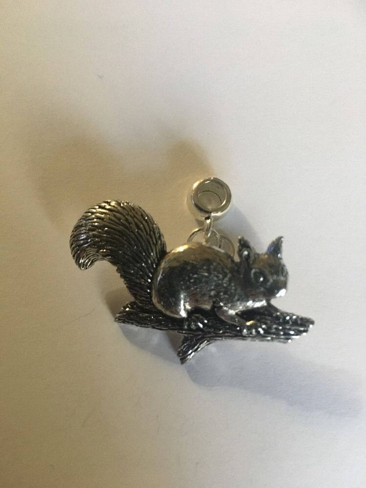 Eichhörnchen Auf Ast Charm Mit 5 Mm Bohrung Passend Für Charm-Anhänger-Armband Auch Pandora, Kette A7 in Gold Oder Zinnoptik Erhältlich Eichhörnchen Auf Ast Charm Mit 5 Mm Bohrung Passend Für Charm-Anhänger-Armband Auch Pandora, Kette A7 in Gold Oder Zinnoptik Erhältlich von ModernPewterAndGifts