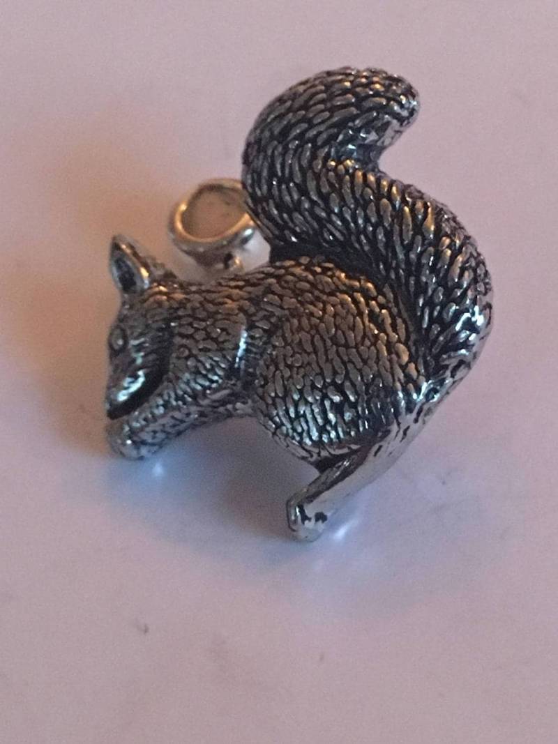 Eichhörnchen Charm Mit 5 Mm Loch Passend Für Anhänger Bracelet Passt Auch Pandora, Halsketten Refa35 Chrom-Gold Oder Zinn-Finish Erhältlich von ModernPewterAndGifts