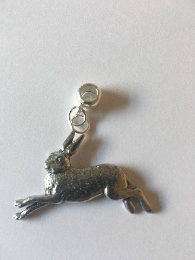 Hase Charm Mit 5 Mm Bohrung Passend Für Charm-Anhänger-Armband Auch Pandora , Halsketten Refa2 Chrom-Gold Oder Zinn-Finish Erhältlich Hase Charm Mit 5 Mm Bohrung Passend Für Charm-Anhänger-Armband Auch Pandora , Halsketten Refa2 Chrom-Gold Oder Zinn-Finish Erhältlich von ModernPewterAndGifts
