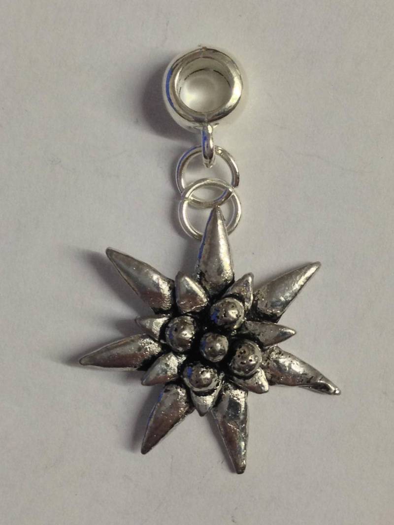 Kleines Edelweiss C21 Charm Mit 5 Mm Öse, Passend Für Armschmuck, Pandora, Ketten in Chrom-Gold Oder Zinn-Finish Erhältlich Kleines Edelweiss C21 Charm Mit 5 Mm Öse, Passend Für Armschmuck, Pandora, Ketten in Chrom-Gold Oder Zinn-Finish Erhältlich von ModernPewterAndGifts