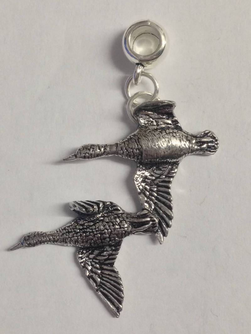 Paar Enten B38 Charm Mit 5 Mm Öse Passen Anhänger Armband, Pandora, Halsketten Chrom Gold Oder Zinn-Finish Zur Verfügung Paar Enten B38 Charm Mit 5 Mm Öse Passen Anhänger Armband, Pandora, Halsketten Chrom Gold Oder Zinn-Finish Zur Verfügung von ModernPewterAndGifts