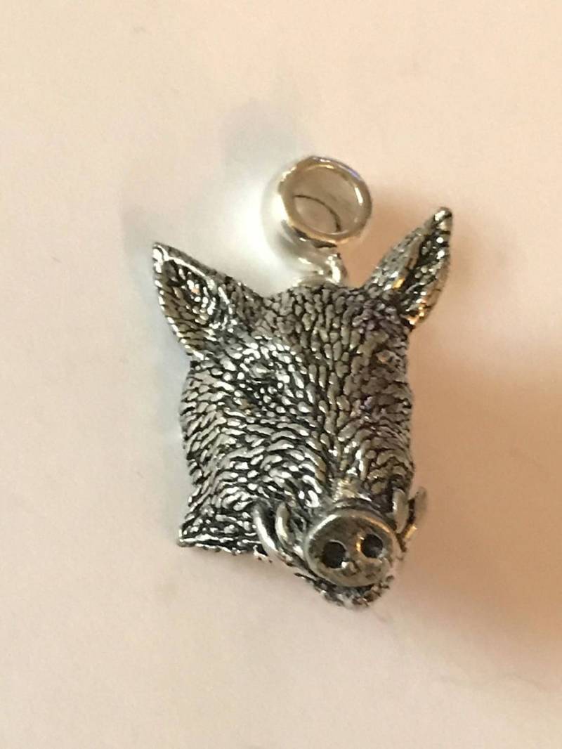 Wildschweinkopf Charm Mit 5 Mm Bohrung Passend Für Bracelet European Auch Pandora Armbänder, Halsketten Refa44 Wildschweinkopf Charm Mit 5 Mm Bohrung Passend Für Bracelet European Auch Pandora Armbänder, Halsketten Refa44 von ModernPewterAndGifts