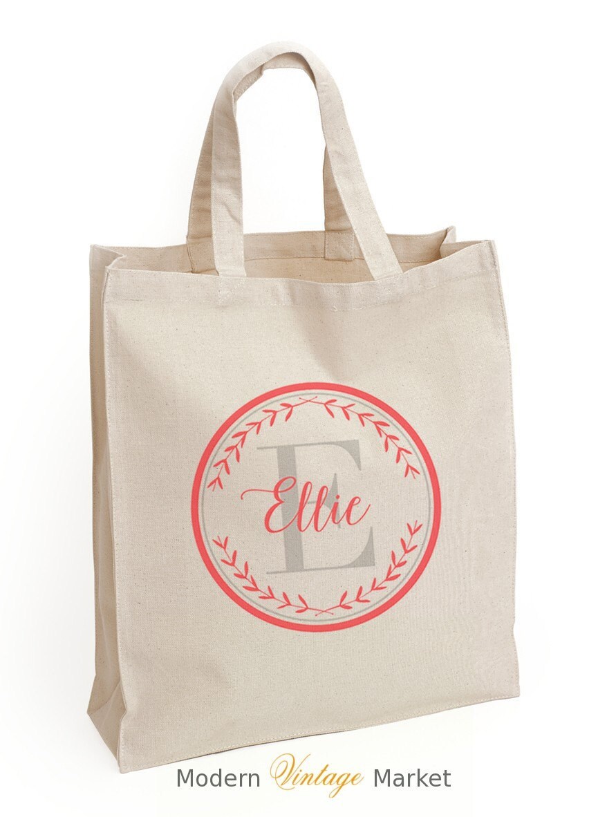 Personalisierte Brautjungfer Einkaufstasche Hochzeitsfeier Geschenk Personalisierte Brautjungfer Einkaufstasche Hochzeitsfeier Geschenk von ModernVintageMarket