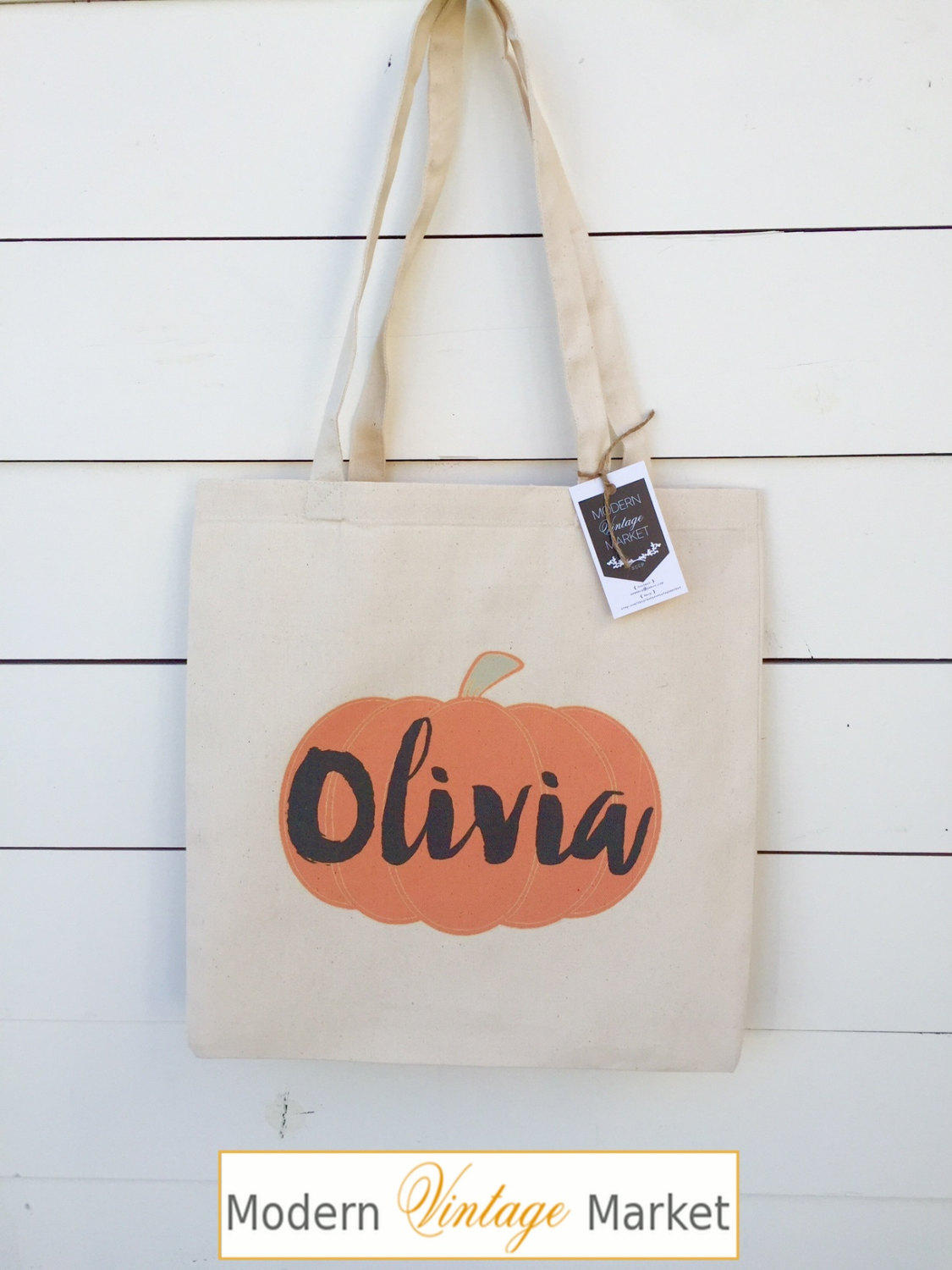 Personalisierte Halloween Einkaufstasche Ernte Kürbis, Süßes Oder Saures Tasche Personalisierte Halloween Einkaufstasche Ernte Kürbis, Süßes Oder Saures Tasche von ModernVintageMarket