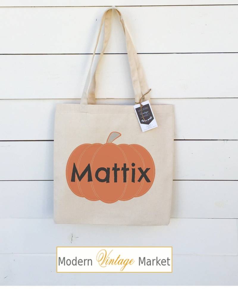Halloween Tasche, Personalisierte Canvas Einkaufstasche, Erntetasche, Süßes Oder Saures Kürbistasche Halloween Tasche, Personalisierte Canvas Einkaufstasche, Erntetasche, Süßes Oder Saures Kürbistasche von ModernVintageMarket