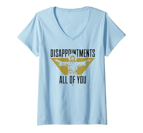 Damen Inspirierendes Mat 28 20 Symbol Jesus Glaubensmotiv T-Shirt mit V-Ausschnitt von Moderne Christliche Inspiration Mat 28 20 Glaube