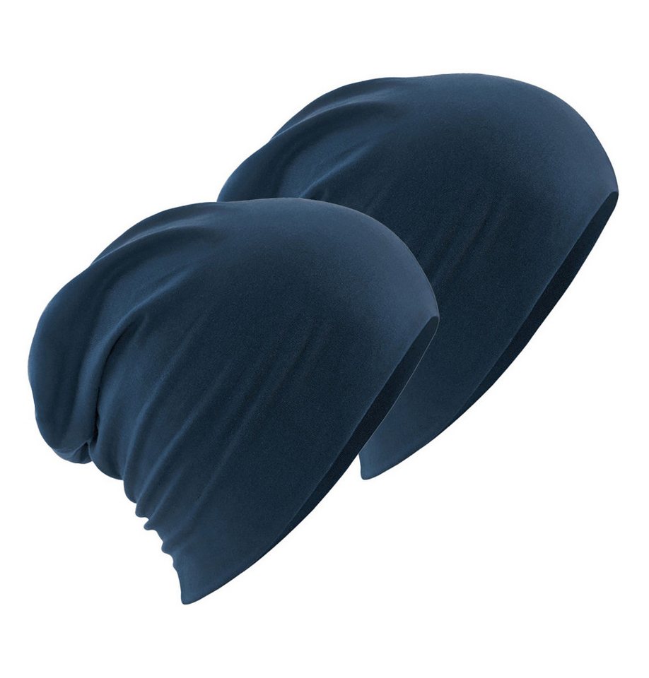 Modescout Stadler Beanie Cotton Slouch Beanie Hemsedal (Spar Set, 2er Pack) Leichte Beanie Mützen von Modescout Stadler