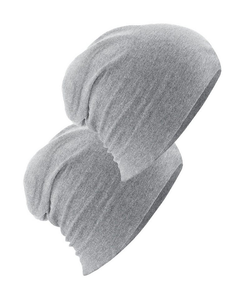 Beechfield® Beanie Cotton Slouch Beanie Hemsedal (Spar Set, 2er Pack) Leichte Beanie Mütze von Beechfield®