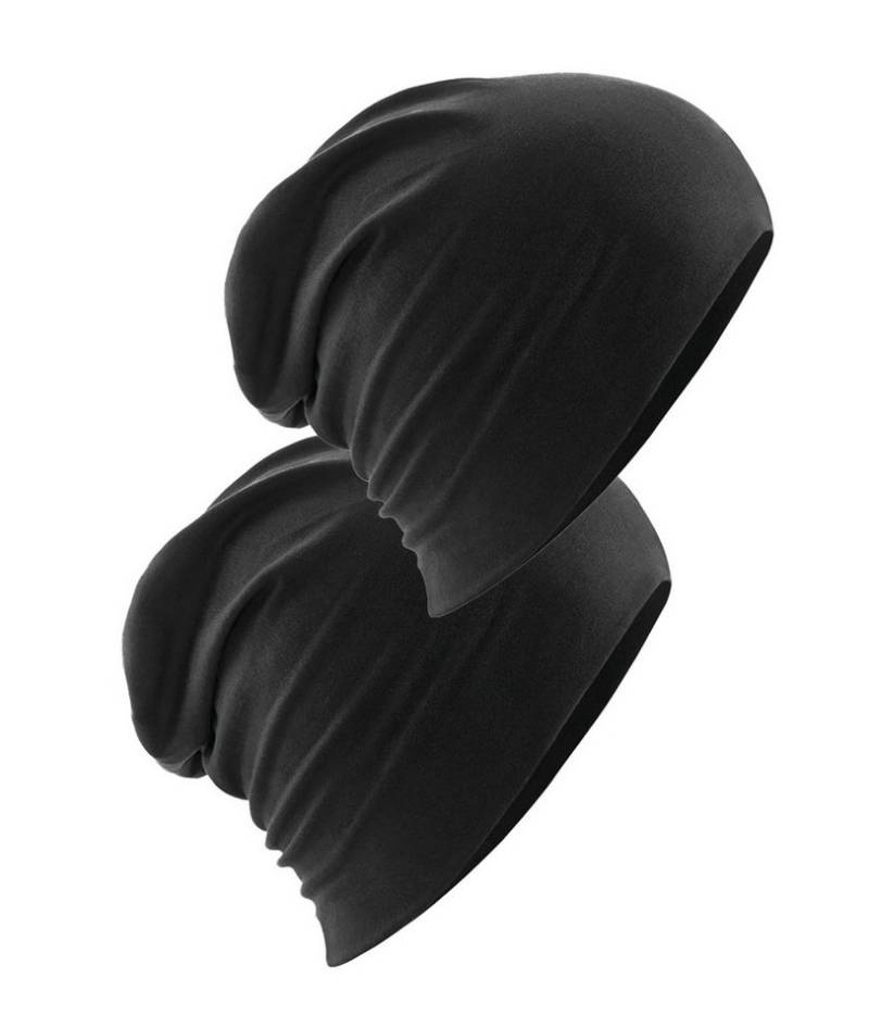 Beechfield® Beanie Cotton Slouch Beanie Hemsedal (Spar Set, 2er Pack) Leichte Beanie Mütze von Beechfield®