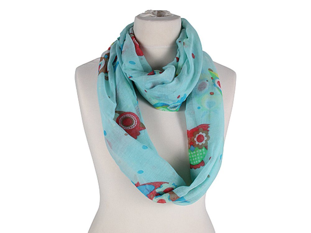 Modescout Stadler Loop Modeschal Damen abstrakte Eule, Soft Touch angenehm weicher Griff von Modescout Stadler