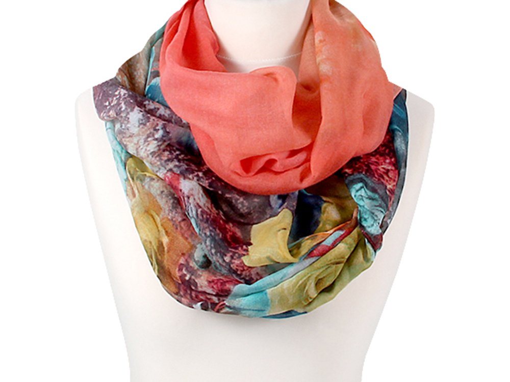 Modescout Stadler Modeschal Damen Loop Scarf Blumen, angenehm weicher Griff von Modescout Stadler